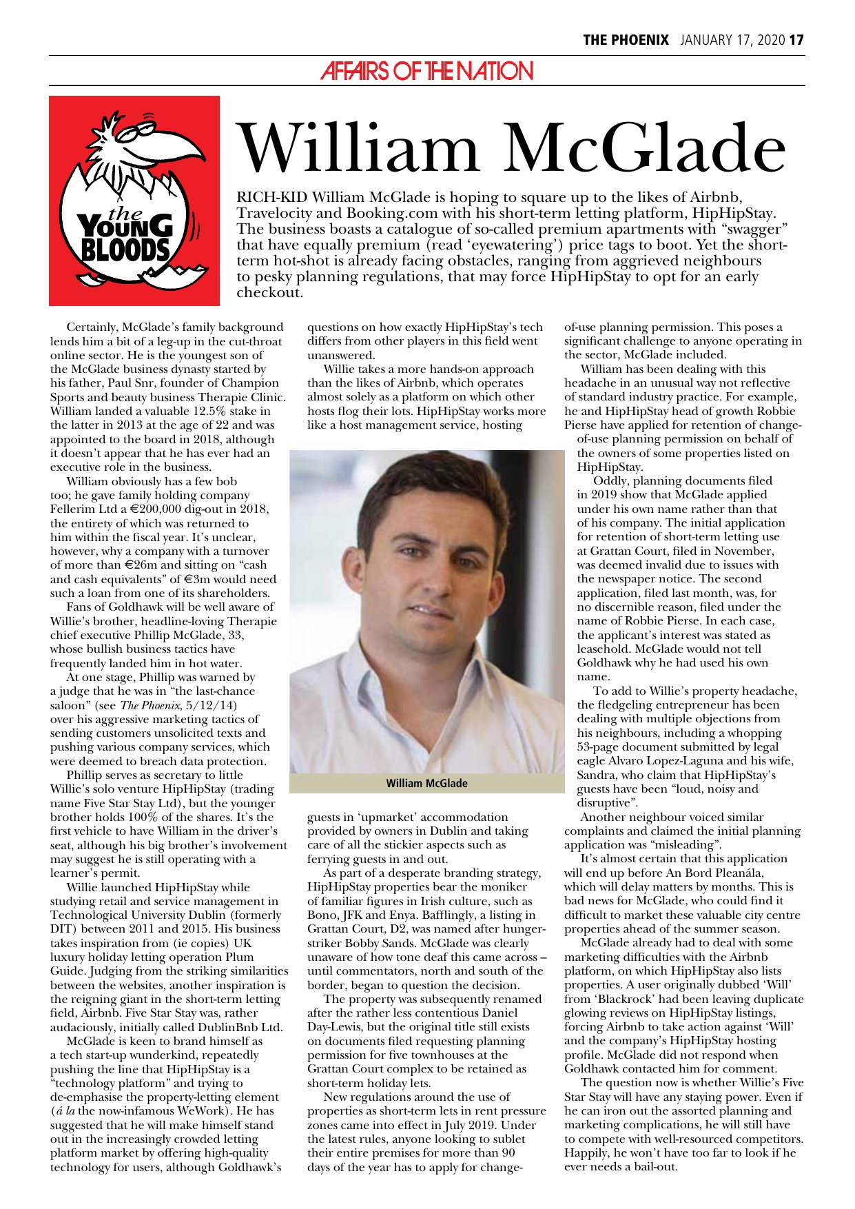 The Phoenix: William McGlade profile